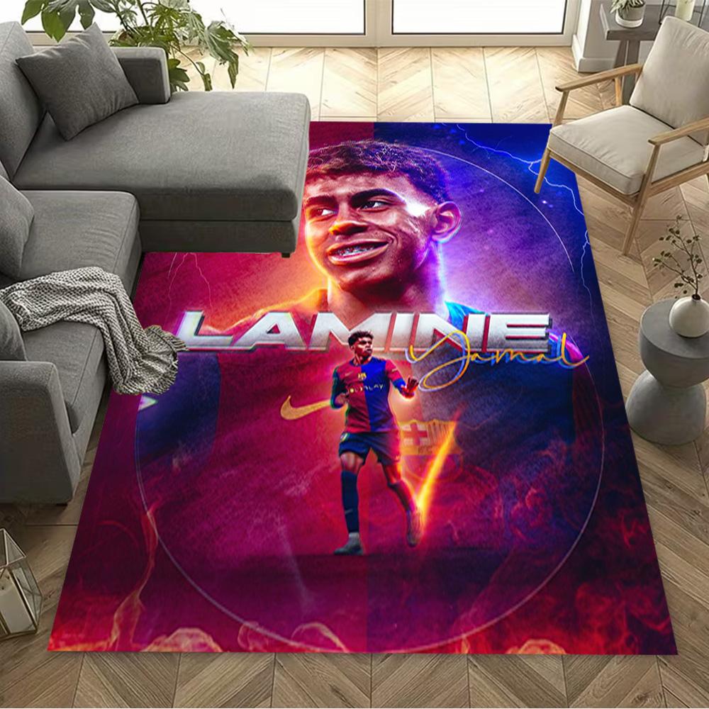 Lamine Yamal's La Roja Soccer Legend Floor Rug Office Rug Design for Hallway Dining Room Balcony Kitchen Antislip Carpet Anime Office Decor Spiritual