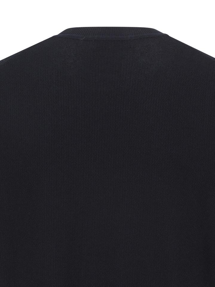 AND Z Men'S) Fine Texture Round Neck Short Sleeve Knit_Bzf2Er1103Nv