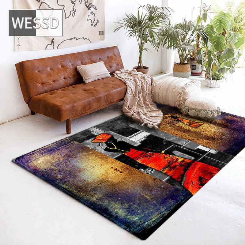 Alfombra africana para sala de estar, alfombra de estilo étnico, mesa central, sofá grande, Tatami, alfombra para los pies de la cama y dormitorio