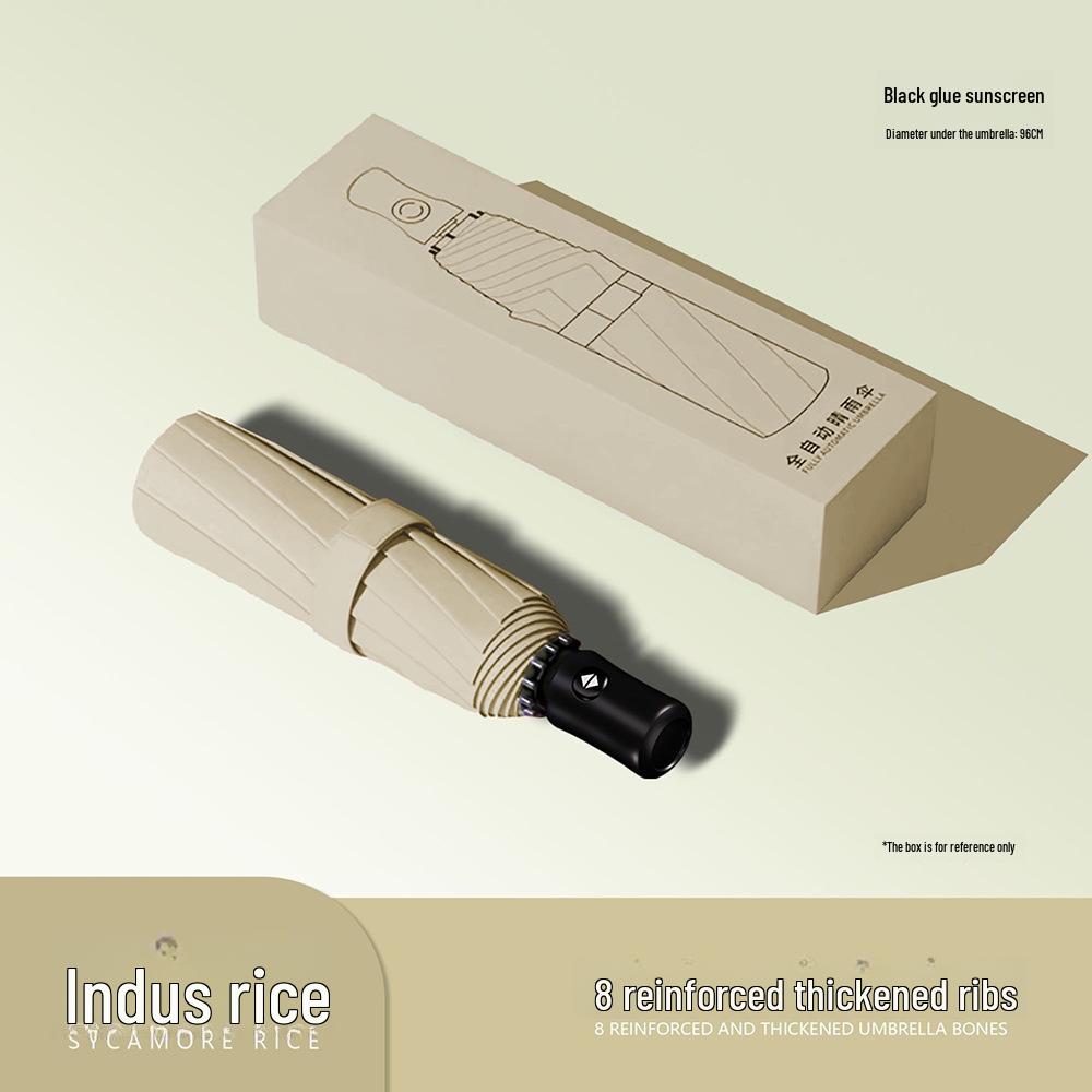 Automated 24-Bone Folding Umbrella, High-Grade Men's Dual-Use for Sun and Rain