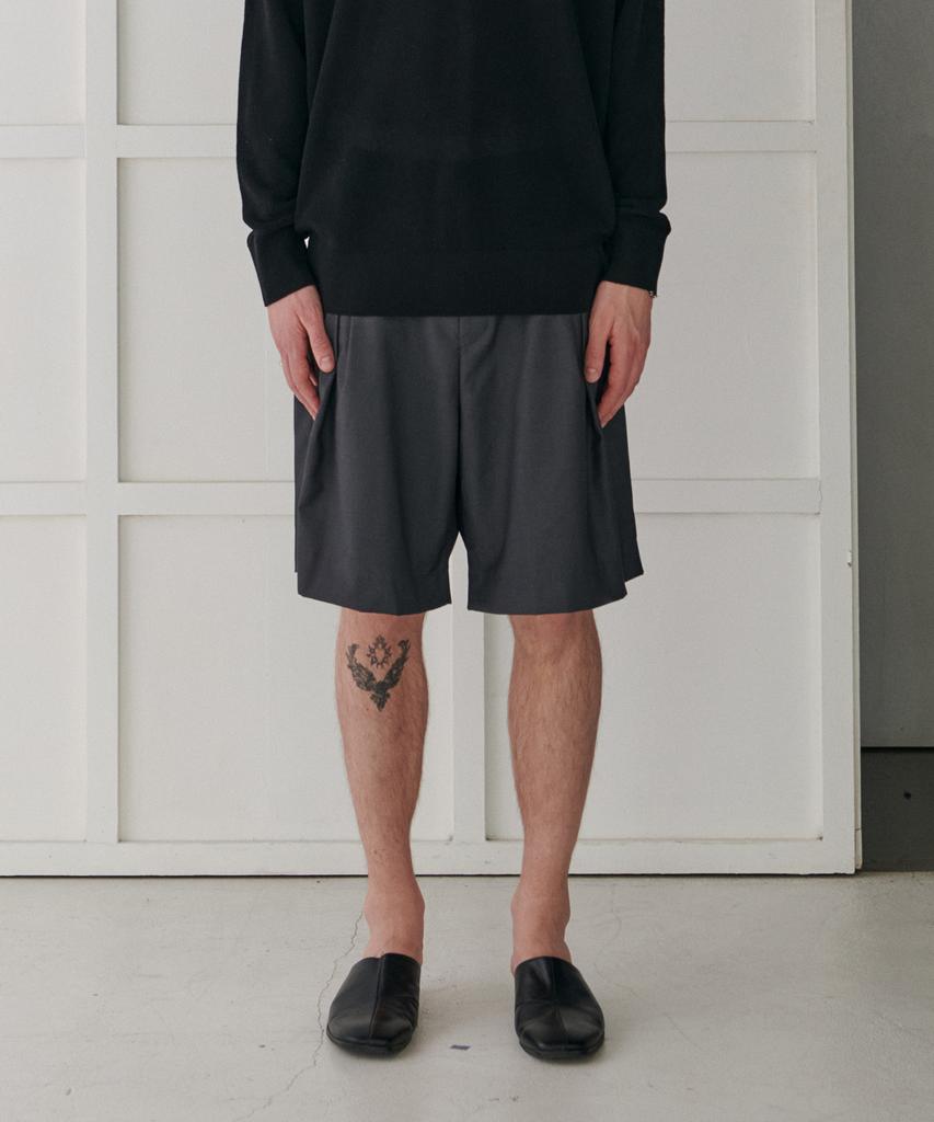 Le Mad Bermuda Half Buckle Pants - Charcoal