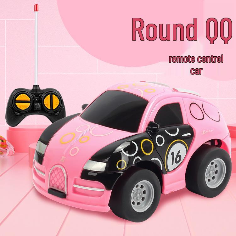 Cartoon Police Car Toy: Electric Remote-Controlled, Four-Way Movement, Cute and Fun Gift for Kids