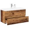 VidaXL Furniture with Integrated Basin Old Wood 91x39.5x49 Cm, Bathroom Vanity Unit, Bathroom Furniture, 3328925