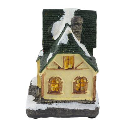 Weihnachtsdorf Haus Ornament Harz Vintage Exquisit LED Beleuchtet Weihnachtshaus Deko für Zuhause Wohnzimmer Geschenke