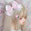 Elegante Fermaglio per Capelli con Fiocchi Grandi in Stile Anime con Frange di Perle Finte Fermaglio alla Moda per Tea Party e Servizi Fotografici