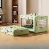 Portable Breathable PP Pet Air Transport Box Foldable Handheld Cat Carrier Durable Travel Cage For Car Riding Outdoor Pet Trip