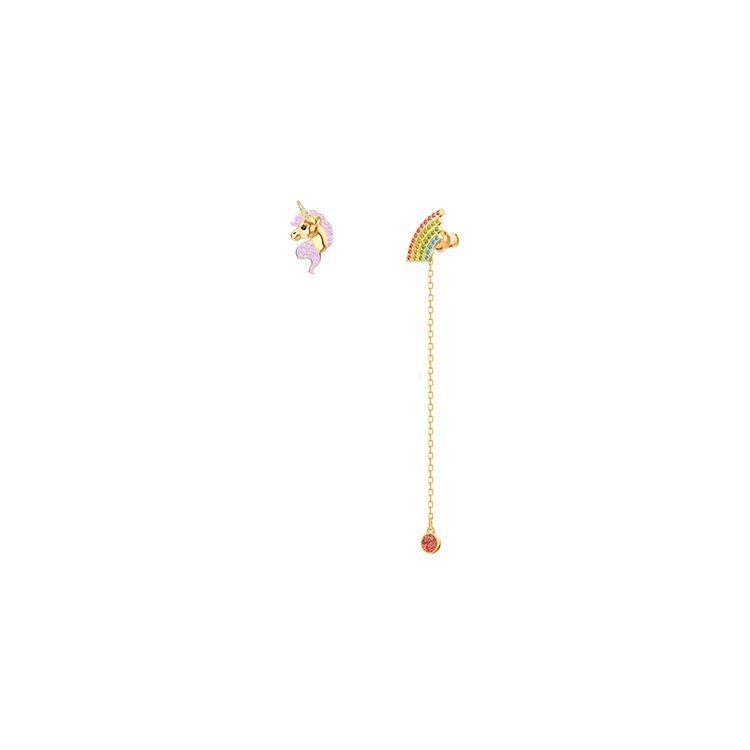 

Swarovski Unicorn Rainbow Asymmetrical Pierced Earrings Women earrings Colorful 5468315 Box+Shopping Bag (Random Color)