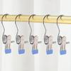 5pcs Stainless Steel Foldable 3-Shaped Hook Clips - Multifunctional Clothes Drying Clips with Non-Slip, Non-Marking, Rust-Proof Design - Perfect