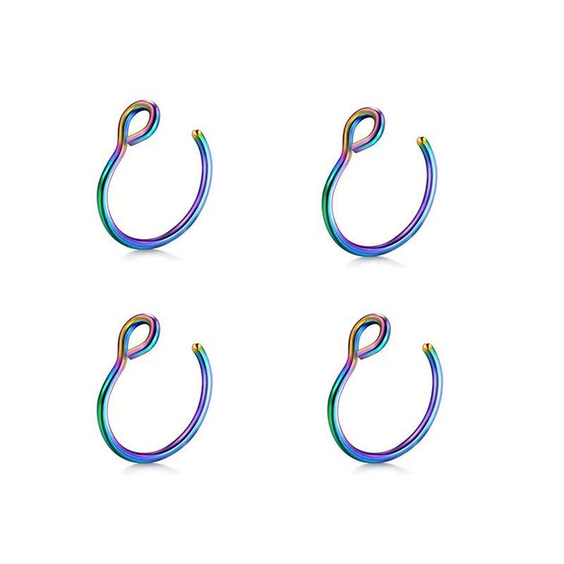 Versatile Stainless Steel Nose, Lip, and Ear Studs: Wear with or Without Piercings