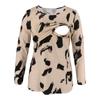 Women Mom Pregnant  Baby Maternity Leopard Print Tops Blouse Clothes