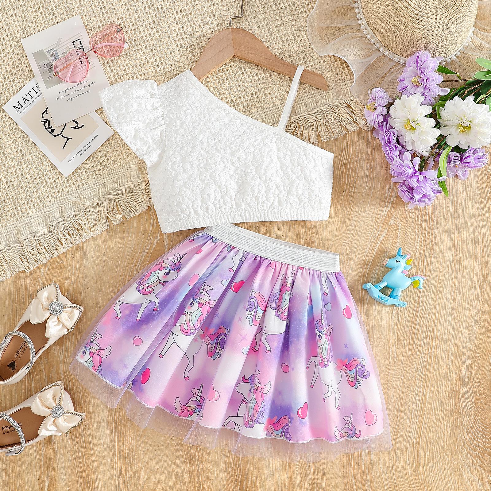 

Юбка принцессы из тюля с пайетками в виде радужной лошадки для девочек 110cm (for 4-5 years)