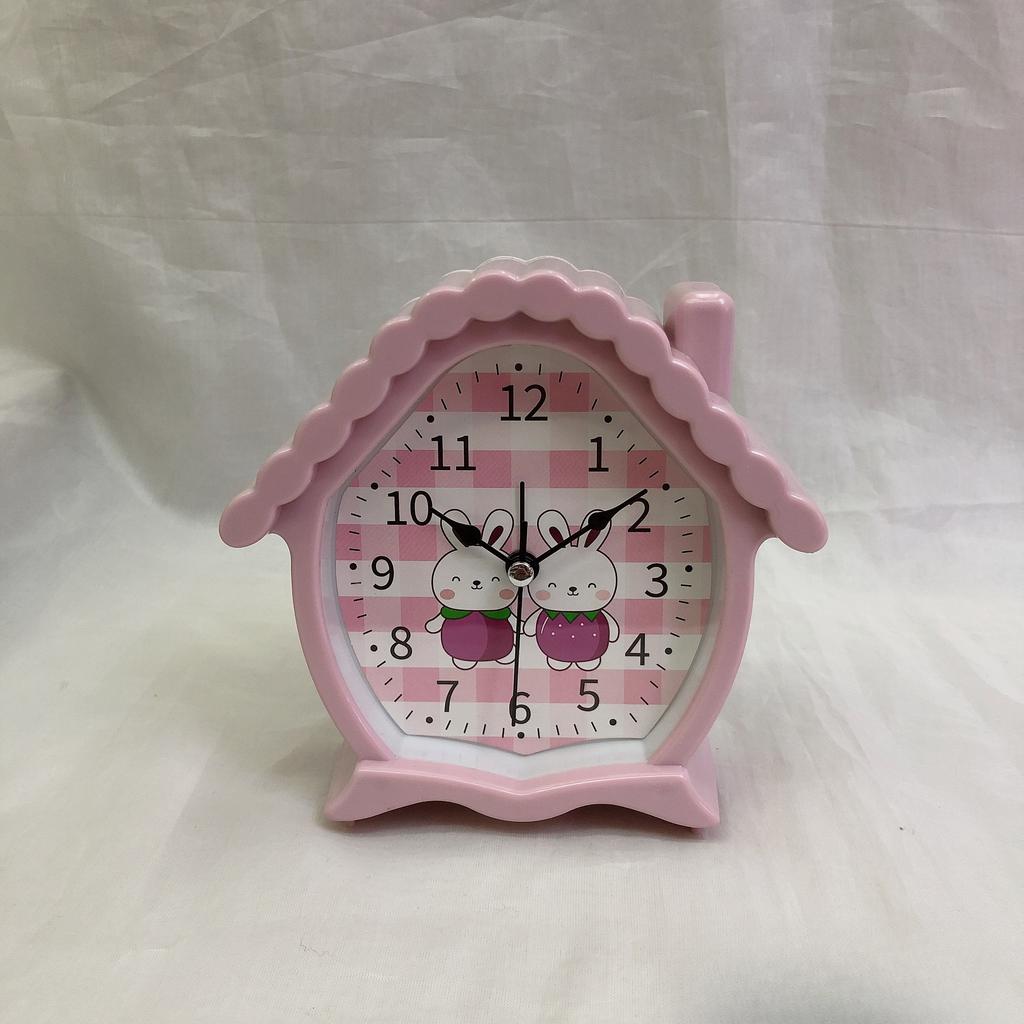 Candy Color Creative Cabin Alarm Clock Children's Bedside Clock Student Gifts