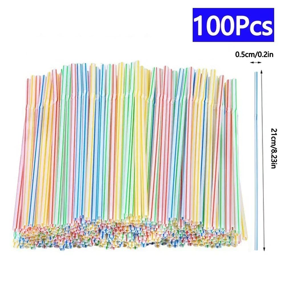 Multicolour Drinking Straws cocktail Bar Cola Straw Party Wedding Straws