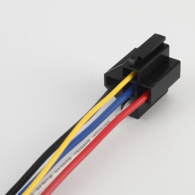 1PCS 4 5-Pin Waterproof Car Relay 12 24 V and Harness Heavy Duty SPDT Automotive Relay With Black Red Copper Terminal Auto Relay