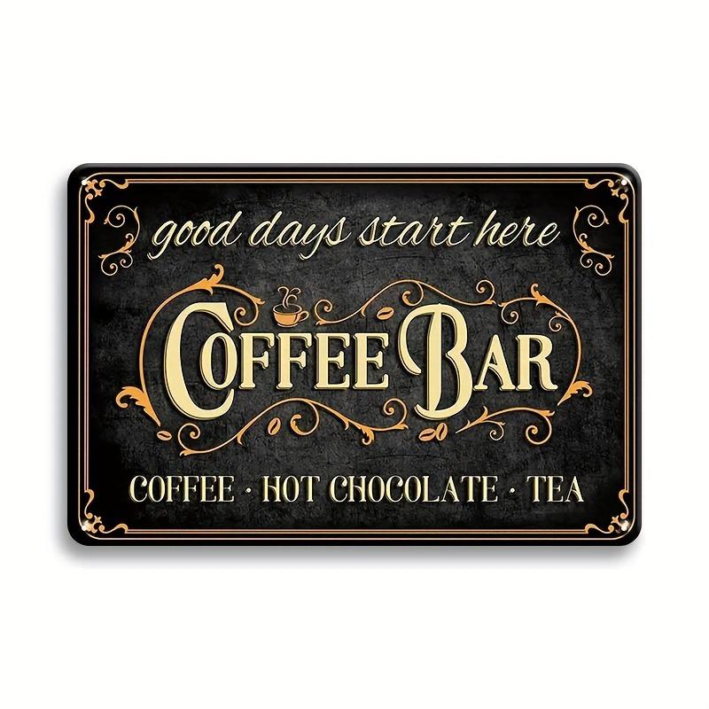 Vintage Metal Tin Poster Coffee Shop Metal Tin Signs Posters Plate Colorful Visual Effect Wall Art for Cafe Bar Club Party Decor