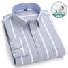 Men's Oxford Shirts Long Sleeve 100% Cotton Casual Plaid Soft Regular Fit Formal Dress Shirt Social Blouse Male Clothes 6XL 7XL