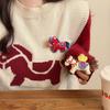 Get Rich Soon! Cute Zodiac Horse Fabric Brooch for Women – Autumn/Winter 2025 Scarf & Chest Accessory