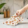 Fall Pumpkin Maple Leaves Towels, Farmhouse Autumn Pumpkin Hand Towels for Bathroom Decor, Rustic Fall Harvest Thanksgiving Dishcloths Dish Towel for