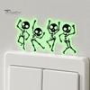 Luminous Skeleton Decals for Light Switches Halloween Switch PVC Sticker, Glow in The Dark Horror Theme Room Accessories Decal, Wall Sticker