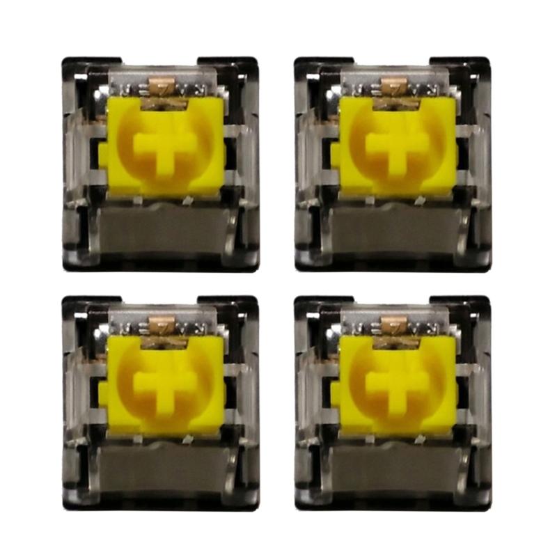 

RGBs Yellow Axises 4Pcs Yellow Crosses Shafts Switches for Blackwidow V3Pro Mechanical Gaming Keyboards and Others 3Pin 1