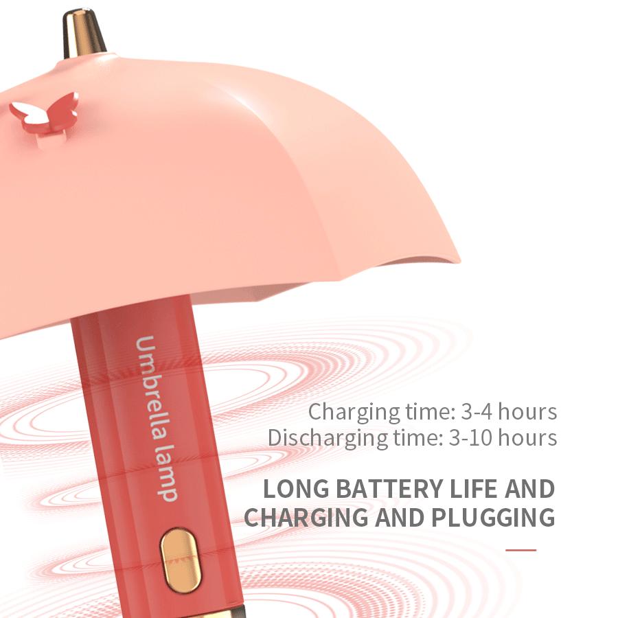 Paraguas Mini luz nocturna Usb recargable estudio lectura libro luz linterna portátil lámpara de noche pegatina magnética lámpara de escritorio