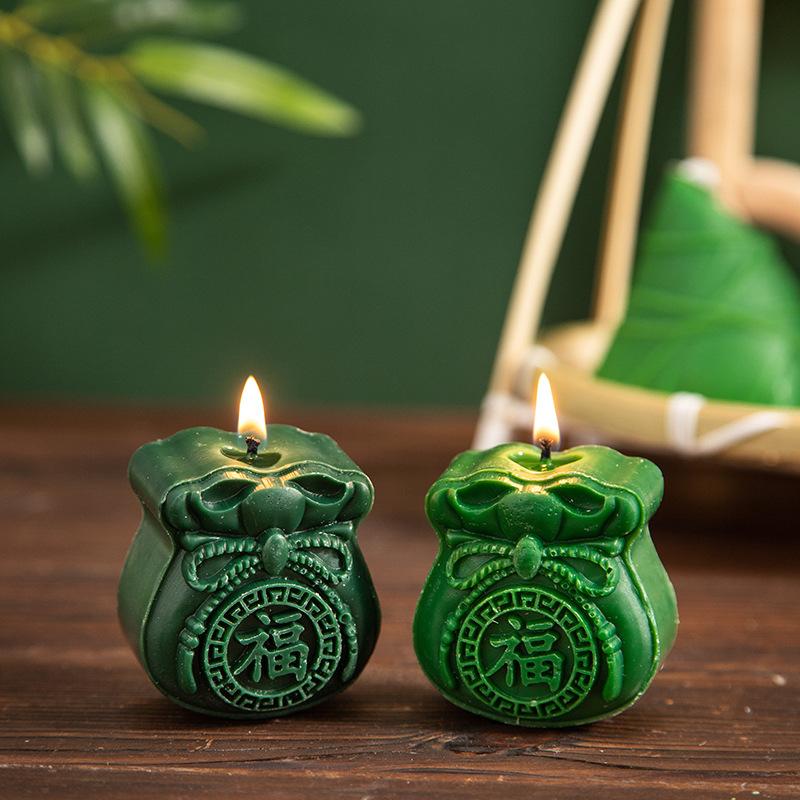 Dragon Boat Festival Lucky Bag Aromatherapy Candle Home Creative Atmosphere Fragrance Gift-shaped Candle Ornaments