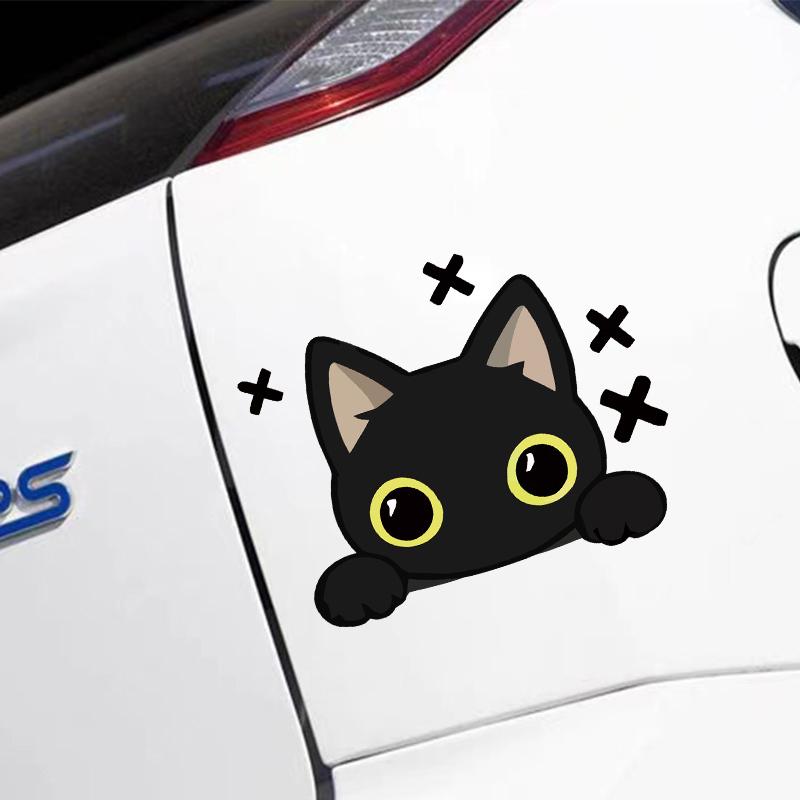 Zhaogi cat car cute cat car stickers glass cover scratches stickers electric car cartoon body stickers decorative accessories