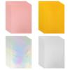 SUPERFINDINGS 80 Sheets A4 Hot Foil Stamping 4 Metallic Hot Foil Transfer Sheets for Foil Foil DIY Craft and Card Making Paper, Colors, 20.7x29cm