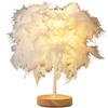 Nordic Luxury Feather Table Lamp - Elegant Bedroom Bedside Light, Creative Gift, Night Light Décor.