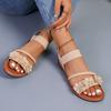 Fashion Women's Sandals  New Summer Casual Open-toed Women's Flats Fashion Floral Design Casual Comfortable Women's Sandals