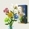 Flower Bouquet 3D Model Toy Mini Build Blocks for Girl Plant Potted Assemble Brick Decoration Holiday Girlfriend Gift
