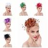Feathers Mesh Fascinator Hat Elegant Bride Headdress Fashion Veil Hat Headwear  Wedding