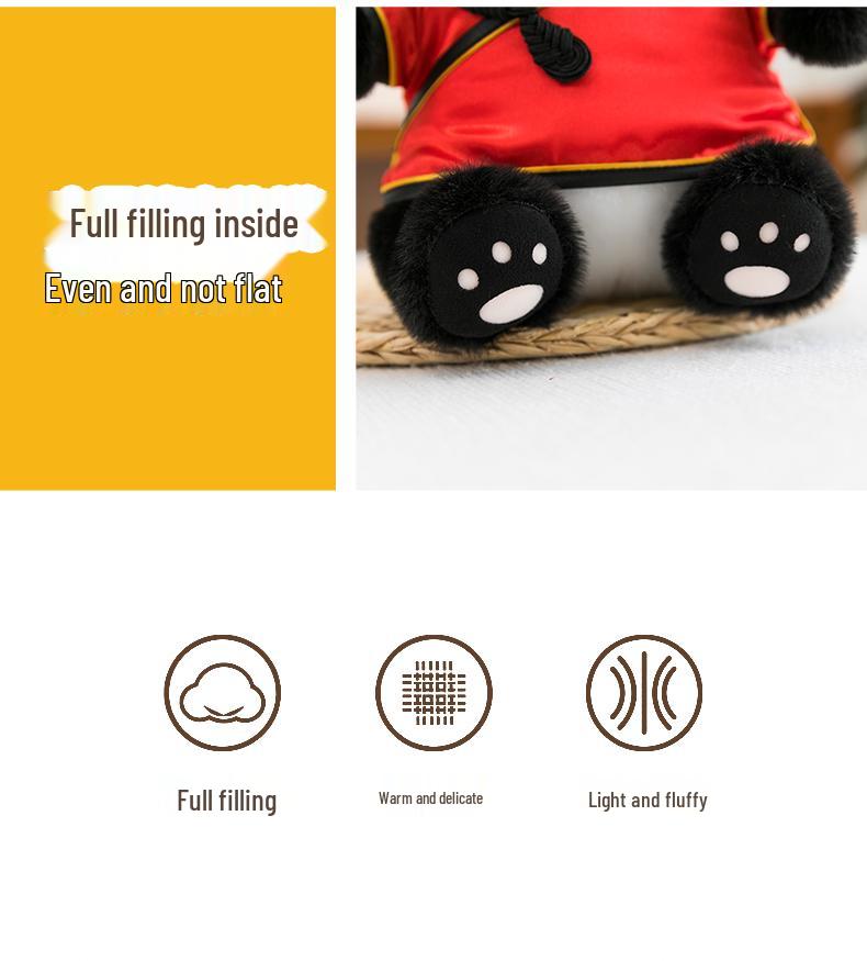Chinese-Style Hanfu Panda Plush Toy - Customizable Logo, Perfect for Gifts