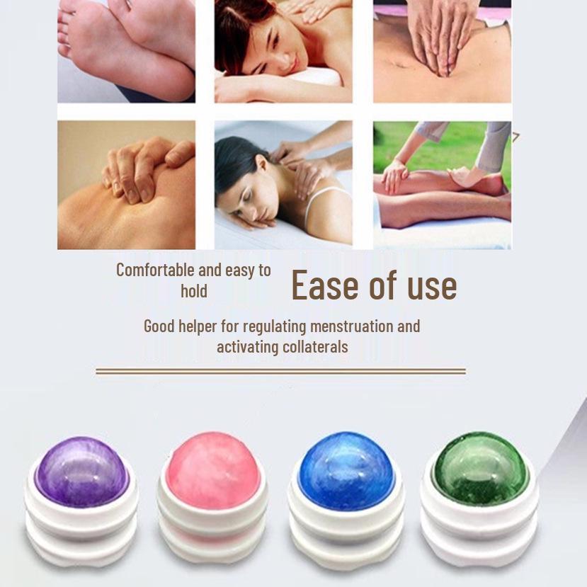 Handheld Resin Massage Roller for Acupressure and Muscle Relaxation