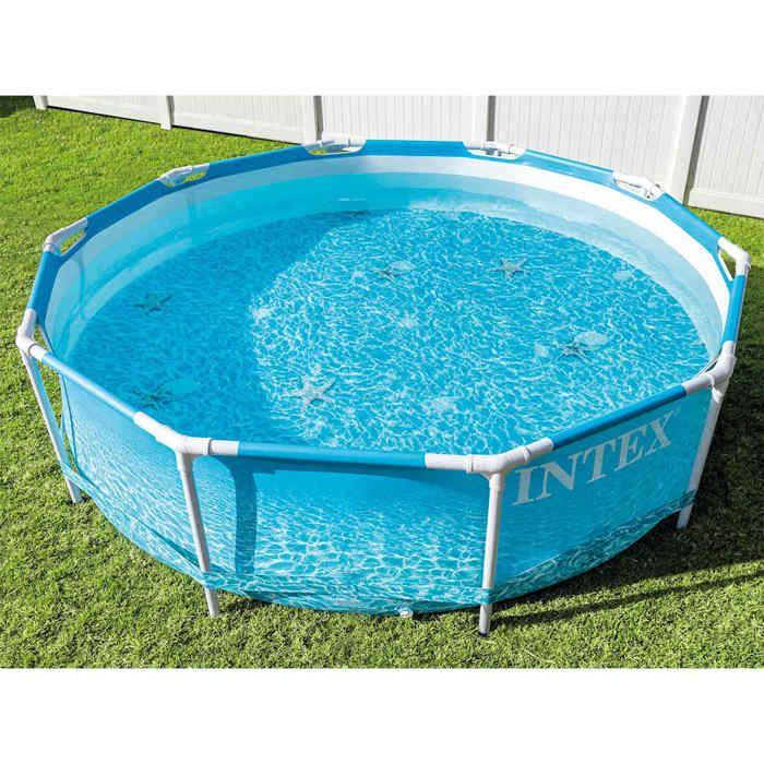 Intex piscine hors sol sans pompe 28206np beachside 305 x 76 cm