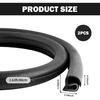 2.62Ft Car Door Weather Stripping, 2PCS Thickened Rubber Edge Trim With U-Shaped Metal Clips For Noise Reduction, Push-In Car Door Seal Strip, Black