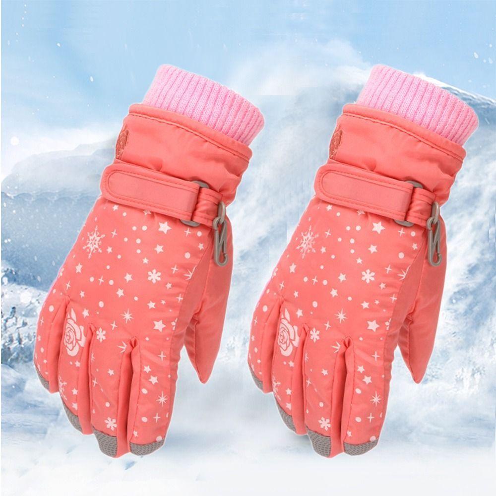 Kinderhandschuhe Winter Warm Winddicht Verdicken Fäustlinge Für 5-8 Jahre Mädchen Outdoor Sport Schnee Snowboard Kinder Skihandschuhe