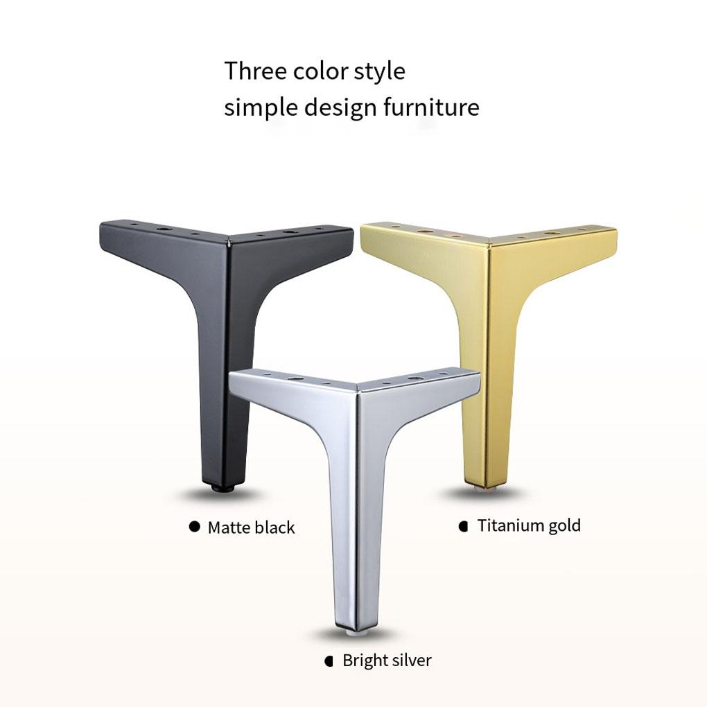 4 pezzi divano divano tavolino da caffè gambe in acciaio bagno moderno gambe triangolari mobili accessori ferramenta