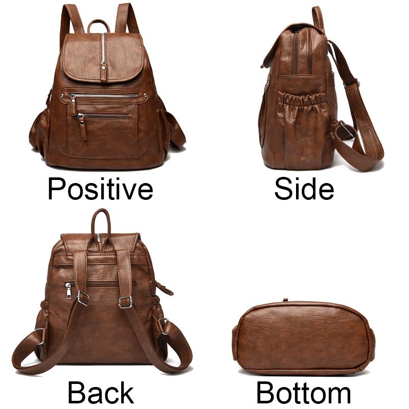Frauen Große Kapazität Rucksack Geldbörsen Hohe Qualität Leder Weibliche Vintage Tasche Schule Taschen Reise Rucksack Damen Bookbag Rucksack