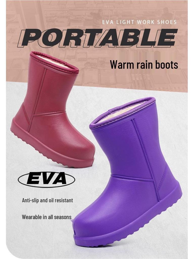 Women's Waterproof Winter Snow Boots: Thick, Warm, Cold-Proof Cotton Outdoor Footwear