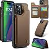 IPhone Wallet Protective Case with Card Holder, RFID Shielding, Men's and Women's Shock-absorbing Leather Bracket, Durable Protective Phone Case