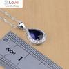 925 Sterling Silver Jewelry White Cz Blue Zircon Jewelry Sets For Women Earrings /Pendant /Necklace /Rings /Bracelet