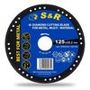S&amp;R Disque diamant 125 / Meule à tronçonner METAL, BOIS, PIERRE, PLASTIQUE, pour Meuleuses d'Angle