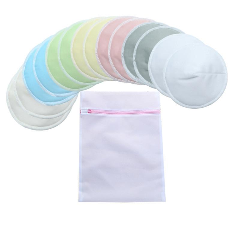 3 Organic Layers Bamboo Fiber Nursing Breast Pad Reusable Washable Breathable