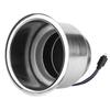 LED RGB Backlight Recessed Boat Car Cup Holder Stainless Steel W/ Remote Control