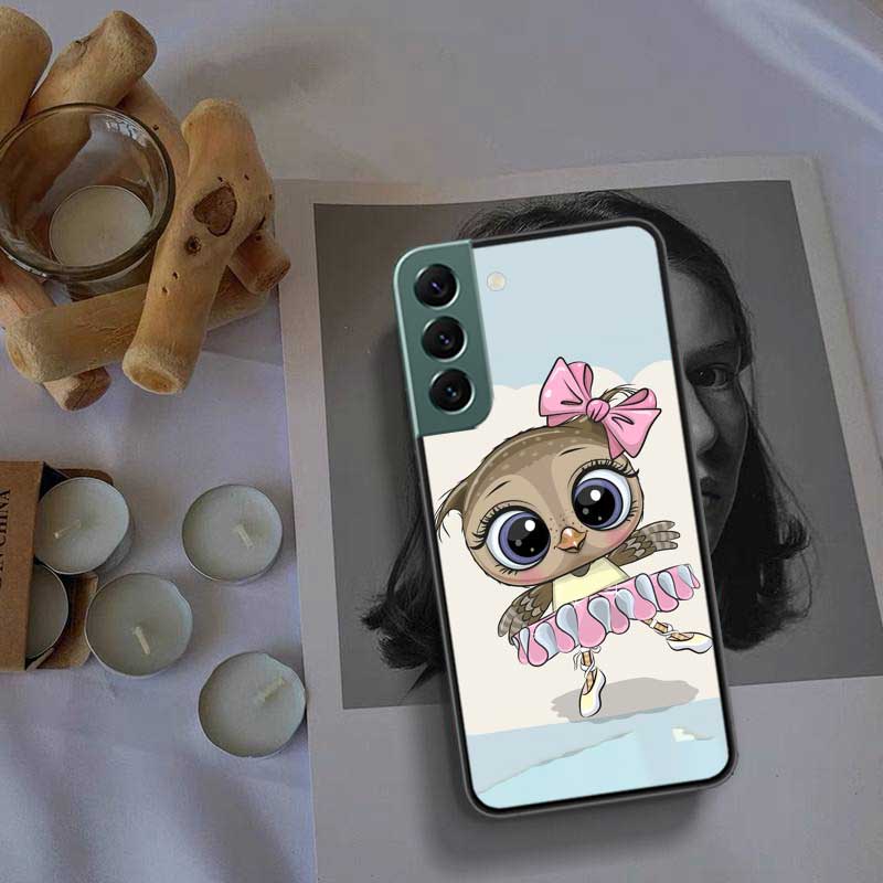 Baby Cute Owl Lover Cartoon Candy Winter Phone Case For Samsung Galaxy A12 A22 A32 A42 A52 A72 A54 A34 A24 A14 A73 A53 A33 A23 A
