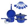 13pcs Kitchenware Wok Soup Pot Non Stick Frying Pan Durable Cookware Set  Household