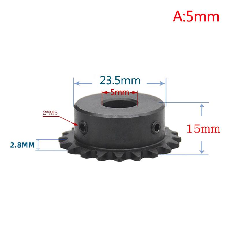 04C Chain Gear 10 Teeth Industrial Sprocket Wheel With Top Wire Bore 5/ 6/8/10Mm