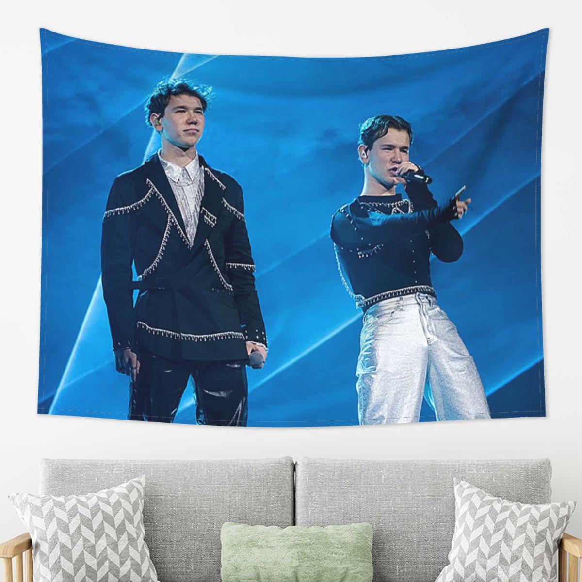 

Marcus And Martinus Sweden Norway Eurovision Tapestry Decor Art Aesthetic Tapestries for Bedroom Home Wall Cloth Wall Hanging 74x94cm(29x37in)