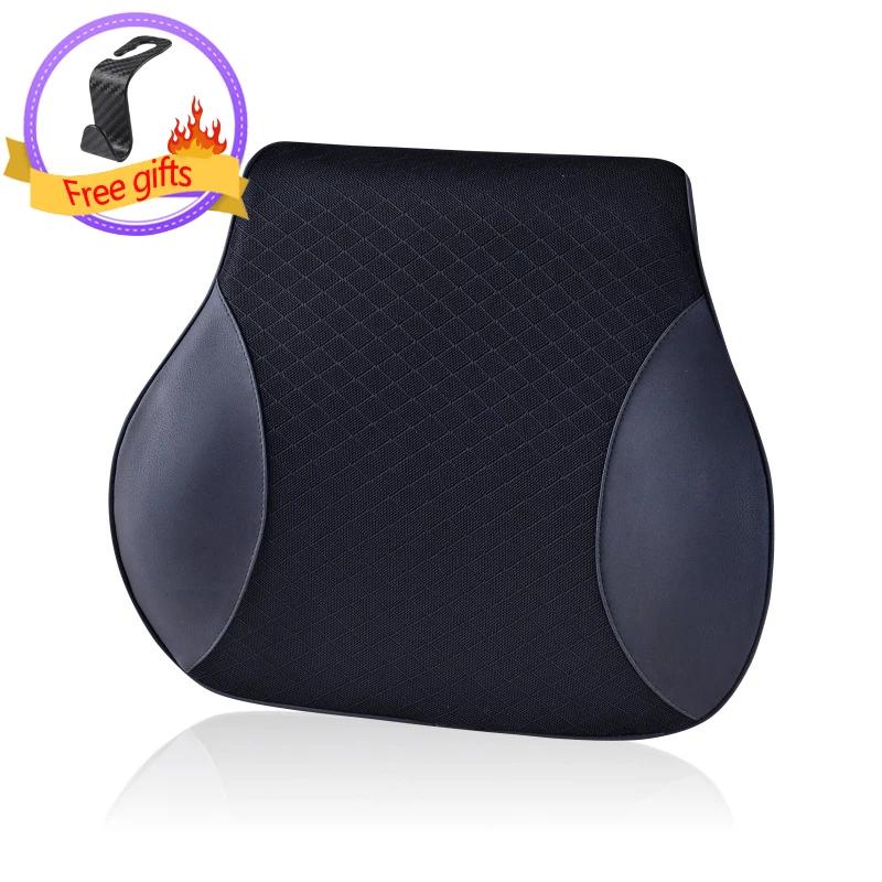 Pernă de susținere lombară pentru mașină, pernă cu spumă cu memorie, suport pentru cap și gât, pernă pentru scaun auto, pernă lombară pentru spate, accesorii interioare